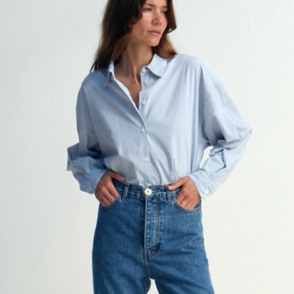 Jesse Kamm Alberta Shirt SPRING 2026 Smokey Blue Sold Out XS/S